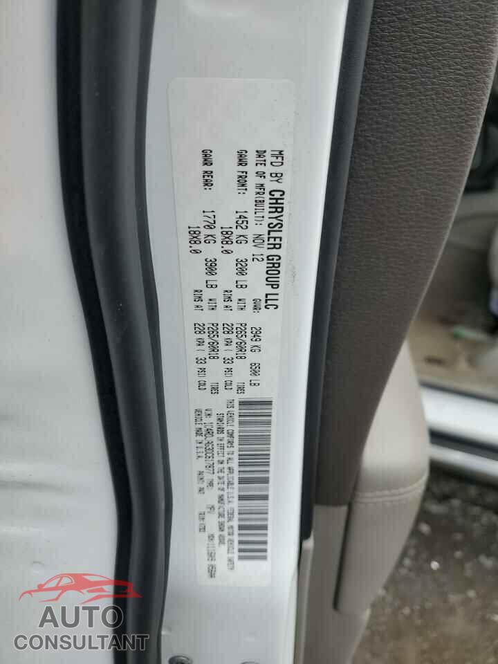 DODGE DURANGO 2013 - 1C4RDJAG3DC617877