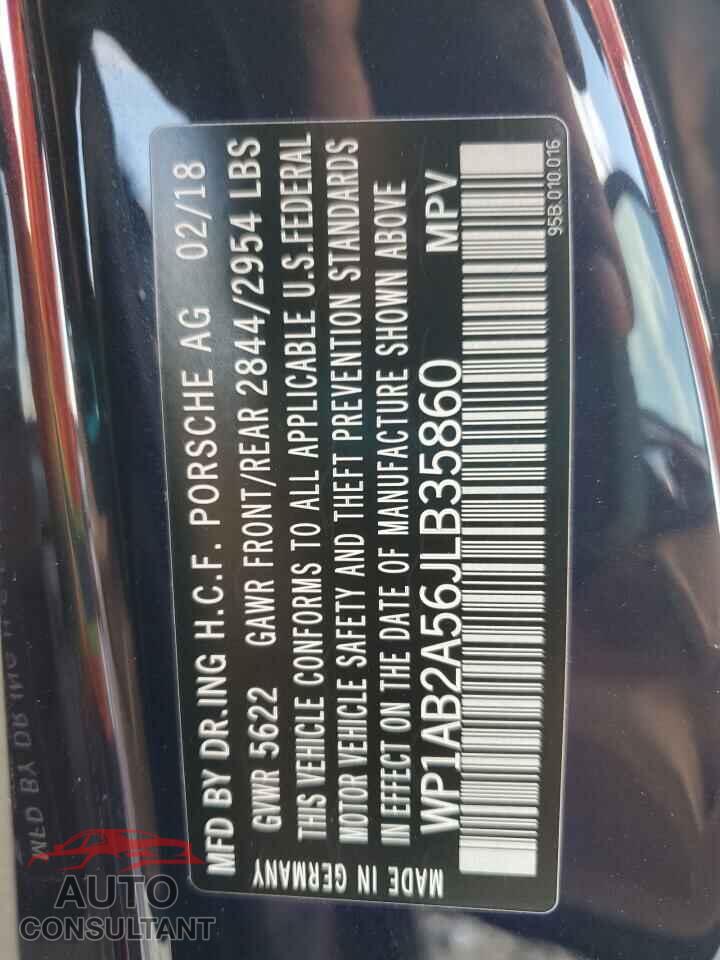 PORSCHE MACAN 2018 - WP1AB2A56JLB35860