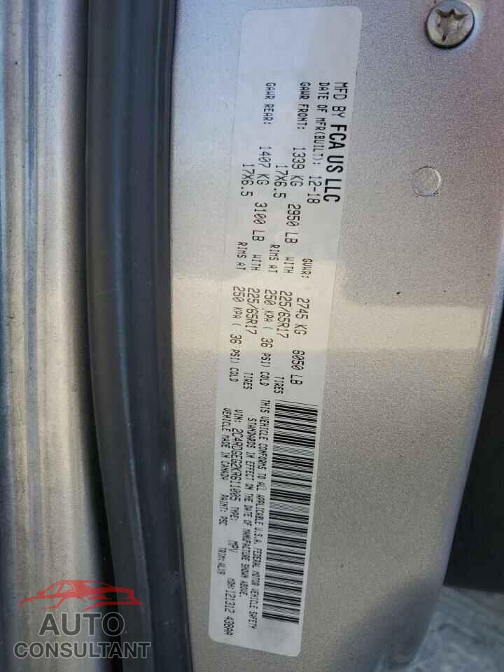 DODGE CARAVAN 2019 - 2C4RDGEG2KR611005