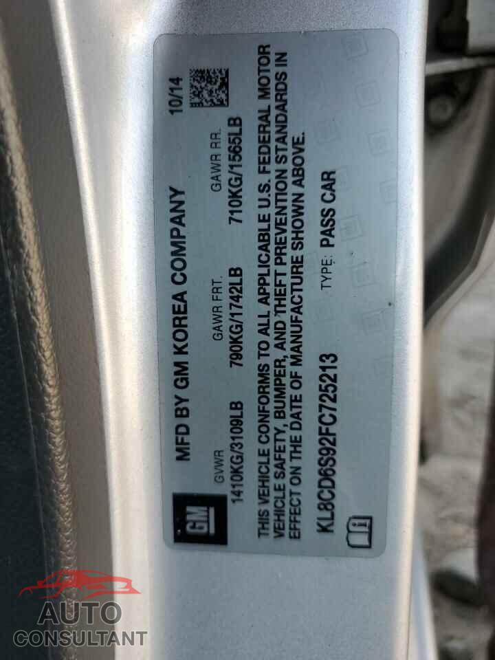 CHEVROLET SPARK 2015 - KL8CD6S92FC725213