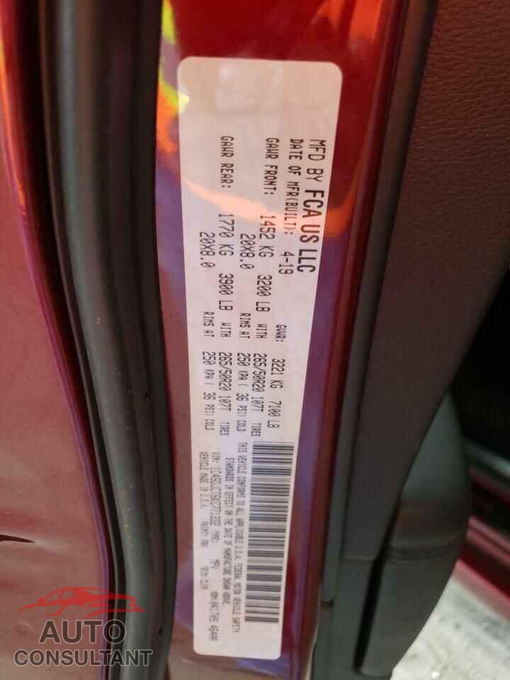 DODGE DURANGO 2019 - 1C4SDJCT6KC771332