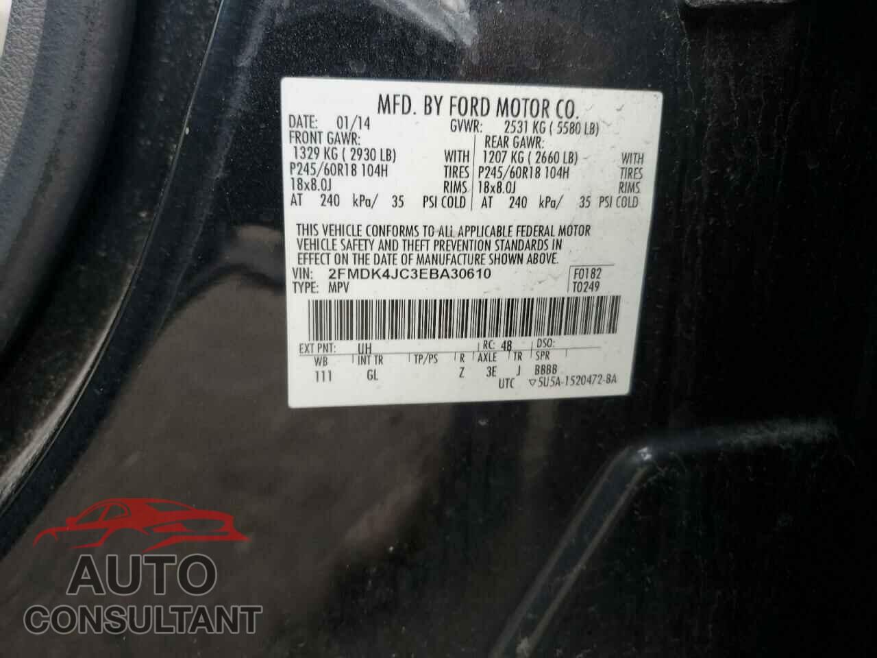 FORD EDGE 2014 - 2FMDK4JC3EBA30610