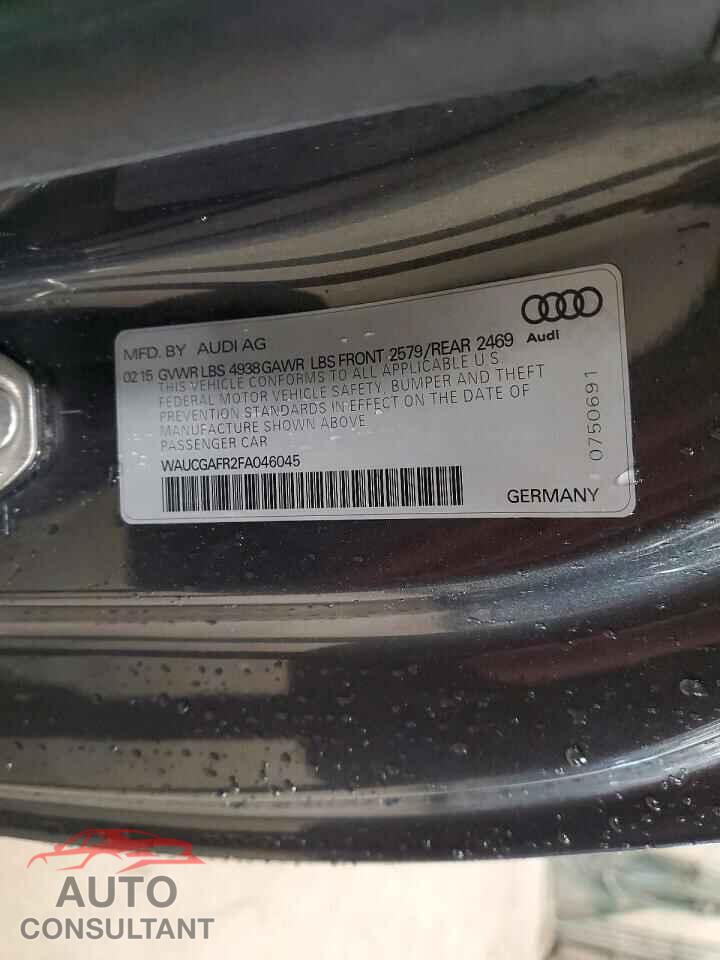 AUDI S5/RS5 2015 - WAUCGAFR2FA046045