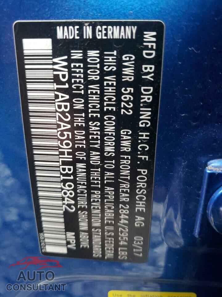 PORSCHE MACAN 2017 - WP1AB2A59HLB19842