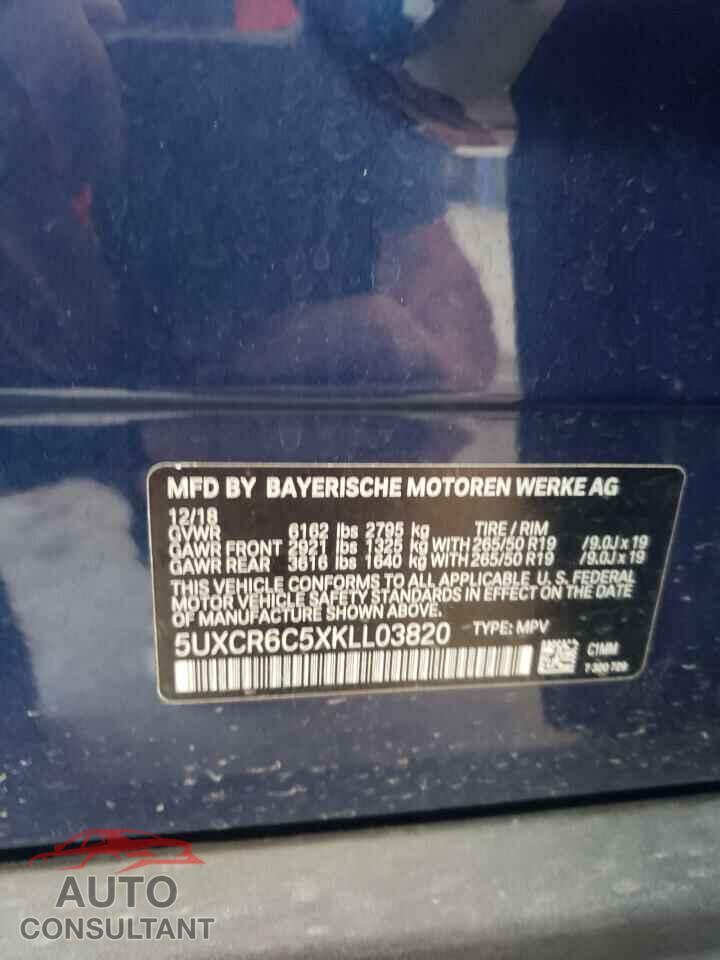 BMW X5 2019 - 5UXCR6C5XKLL03820