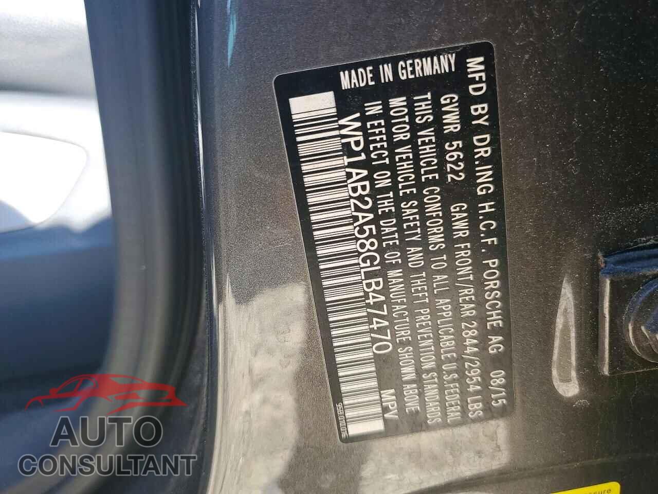 PORSCHE MACAN 2016 - WP1AB2A58GLB47470