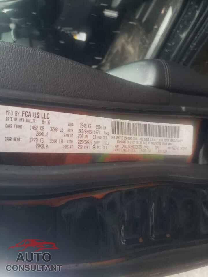 DODGE DURANGO 2017 - 1C4RDJDG9HC636550