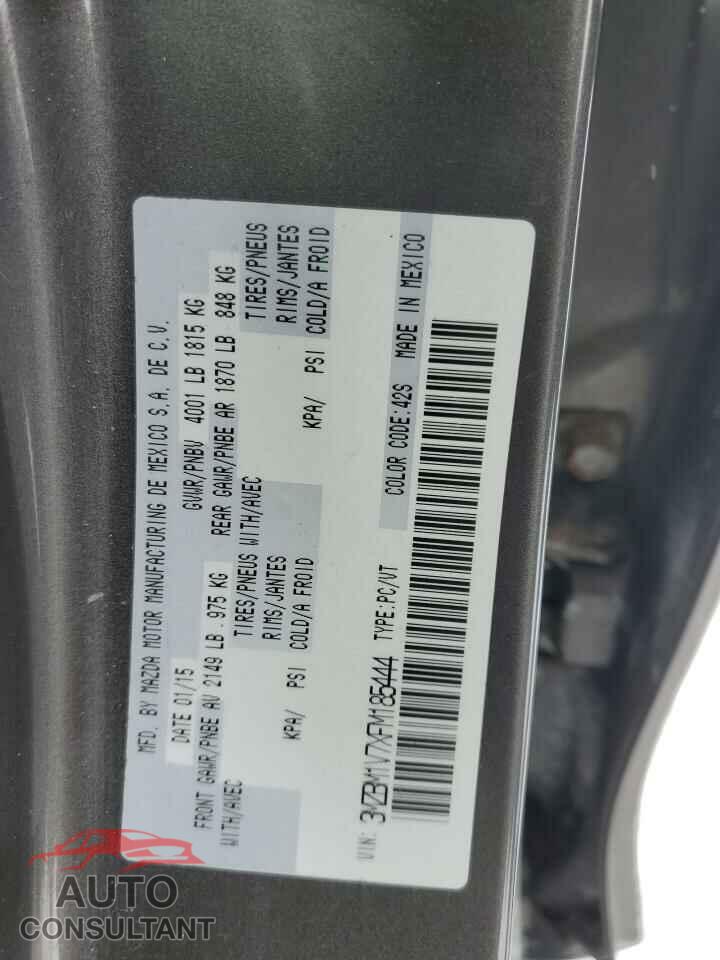 MAZDA 3 2015 - 3MZBM1V7XFM185444