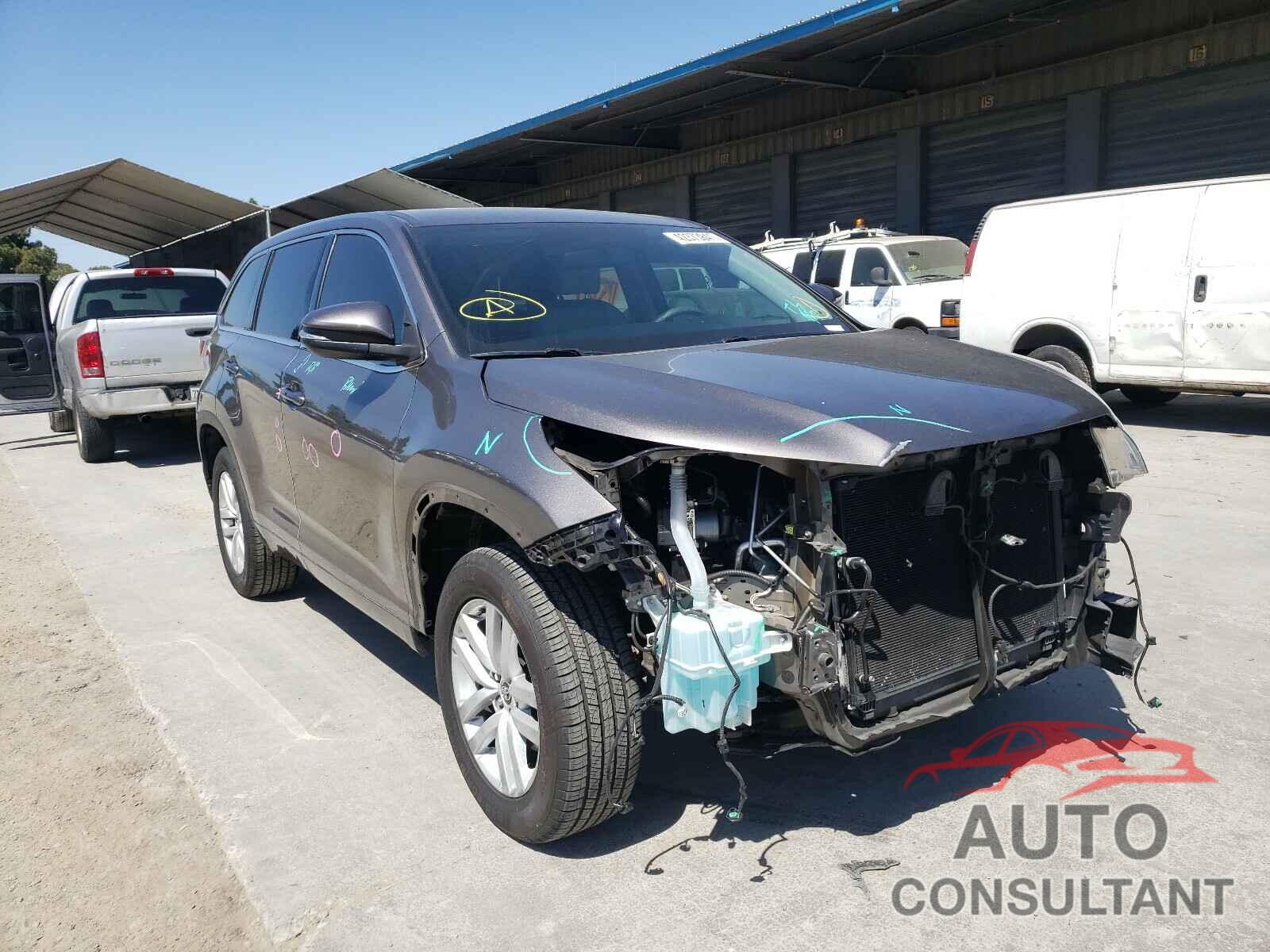 TOYOTA HIGHLANDER 2016 - 5TDZKRFH2GS169723
