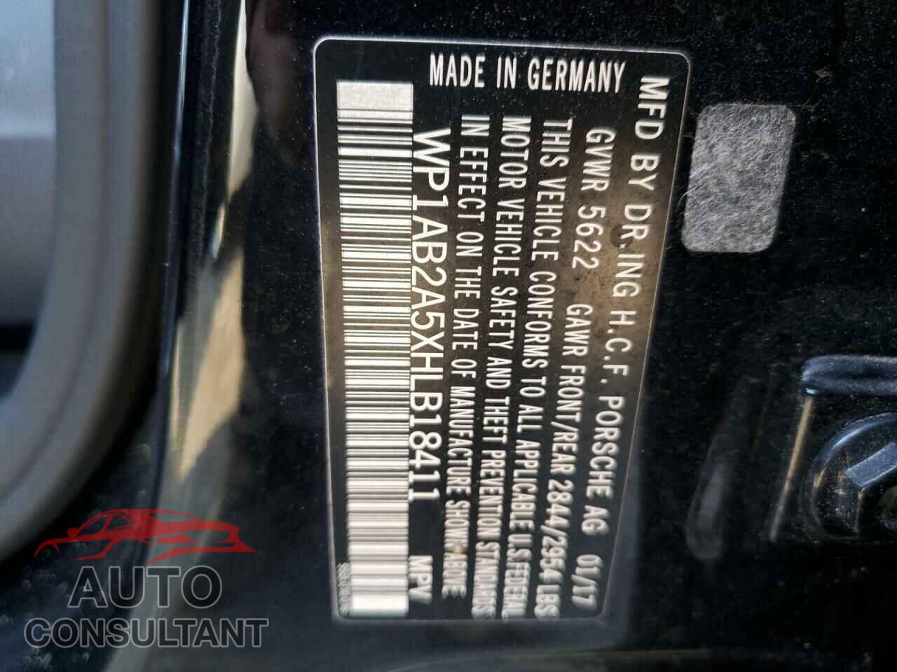 PORSCHE MACAN 2017 - WP1AB2A5XHLB18411