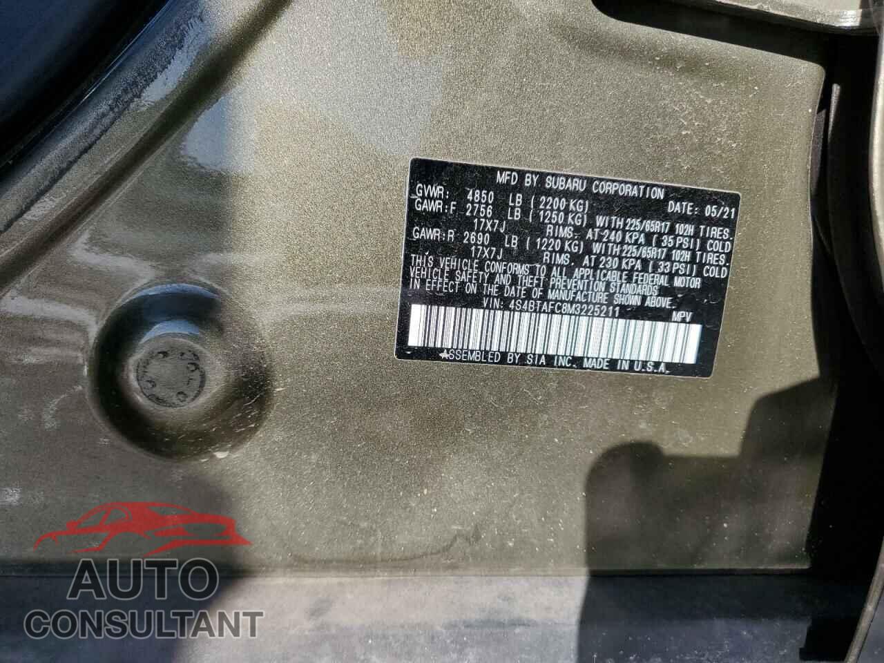 SUBARU OUTBACK 2021 - 4S4BTAFC8M3225211