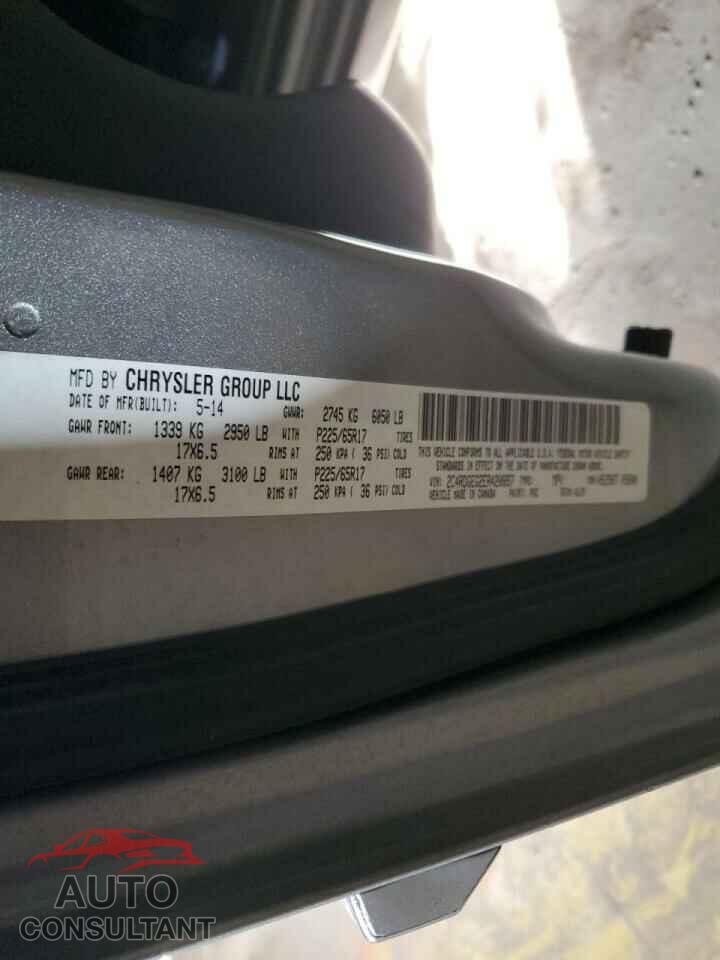 DODGE CARAVAN 2014 - 2C4RDGEG2ER420897