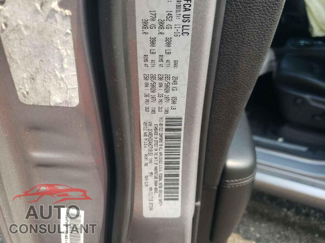 DODGE DURANGO 2017 - 1C4RDHDG4HC719151