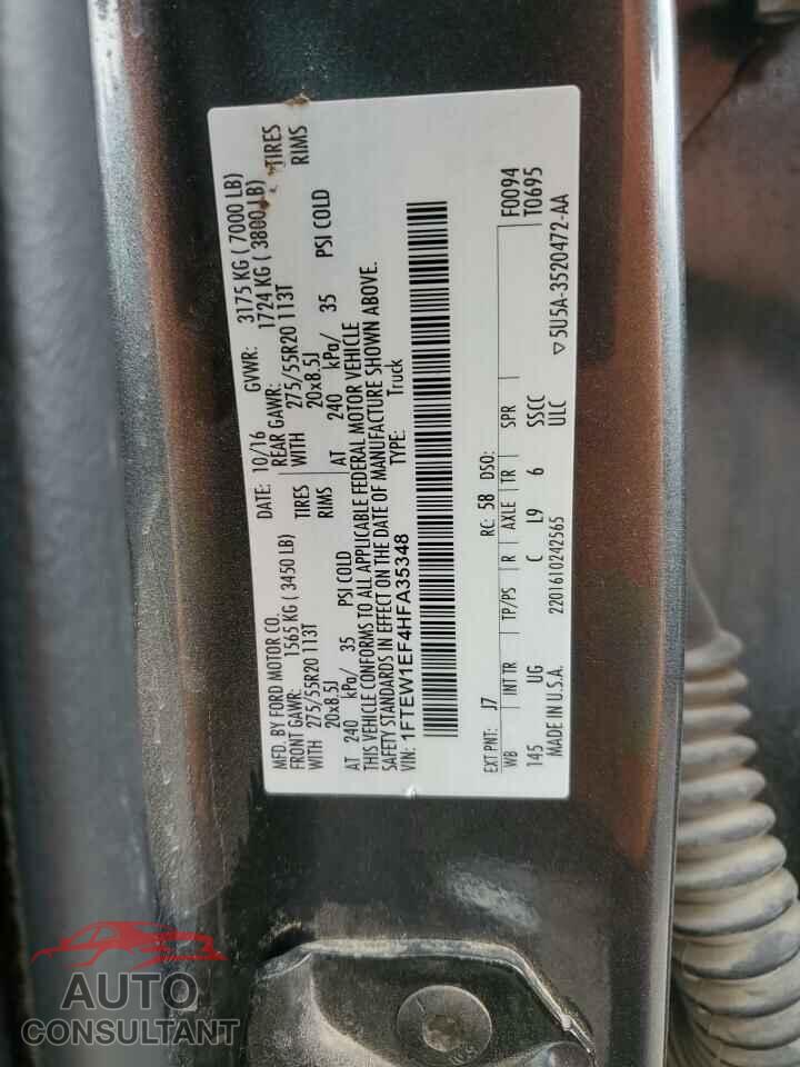 FORD F-150 2017 - 1FTEW1EF4HFA35348