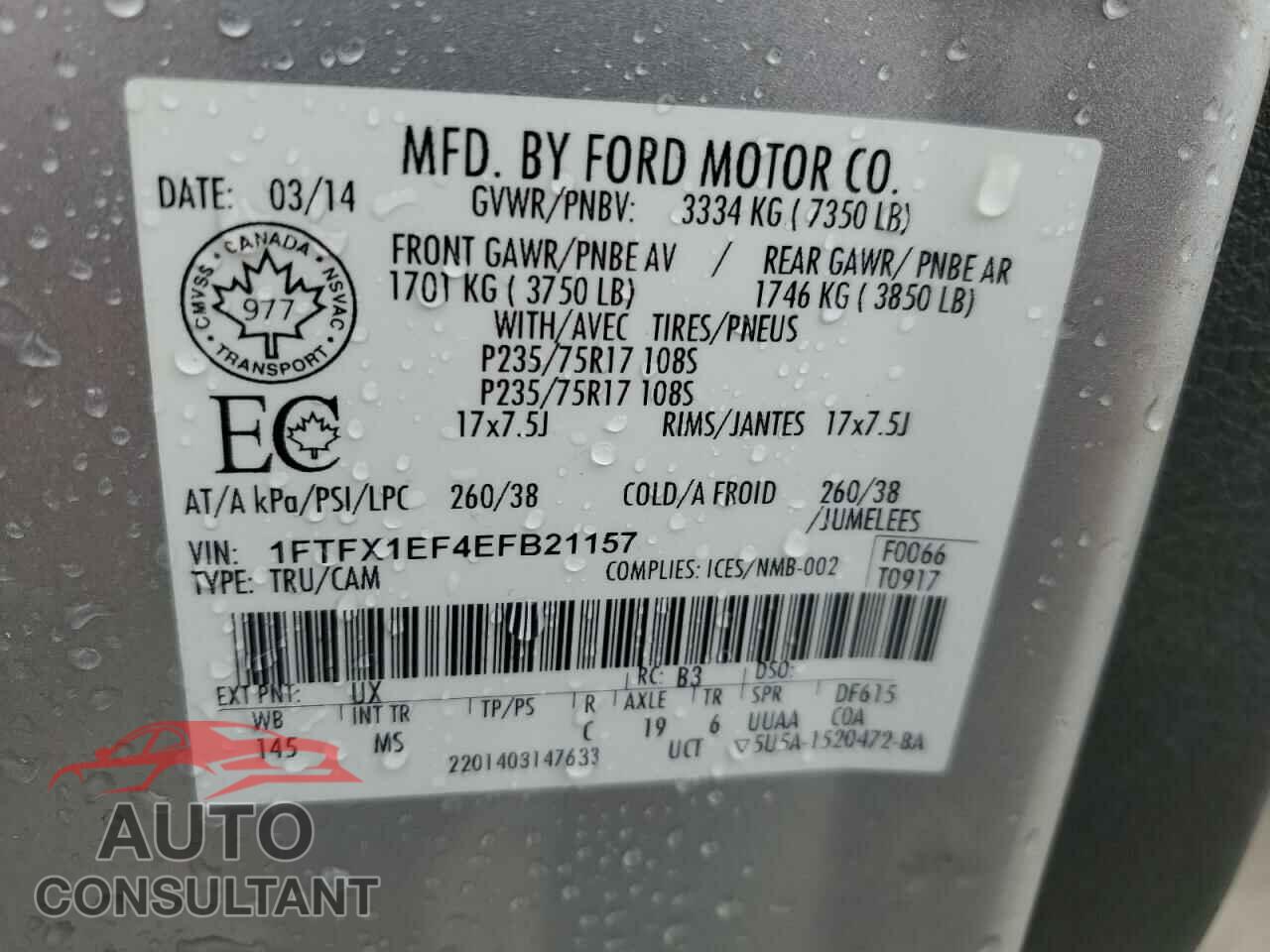 FORD F-150 2014 - 1FTFX1EF4EFB21157