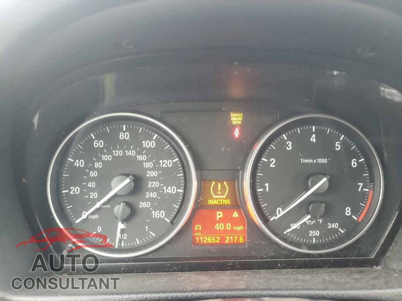 BMW 3 SERIES 2012 - WBADW7C52CE730089