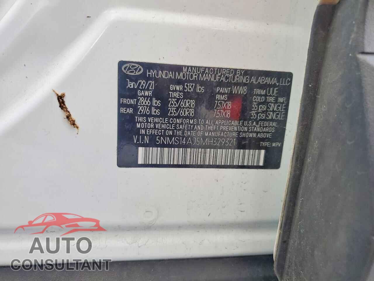 HYUNDAI SANTA FE 2021 - 5NMS14AJ5MH329321