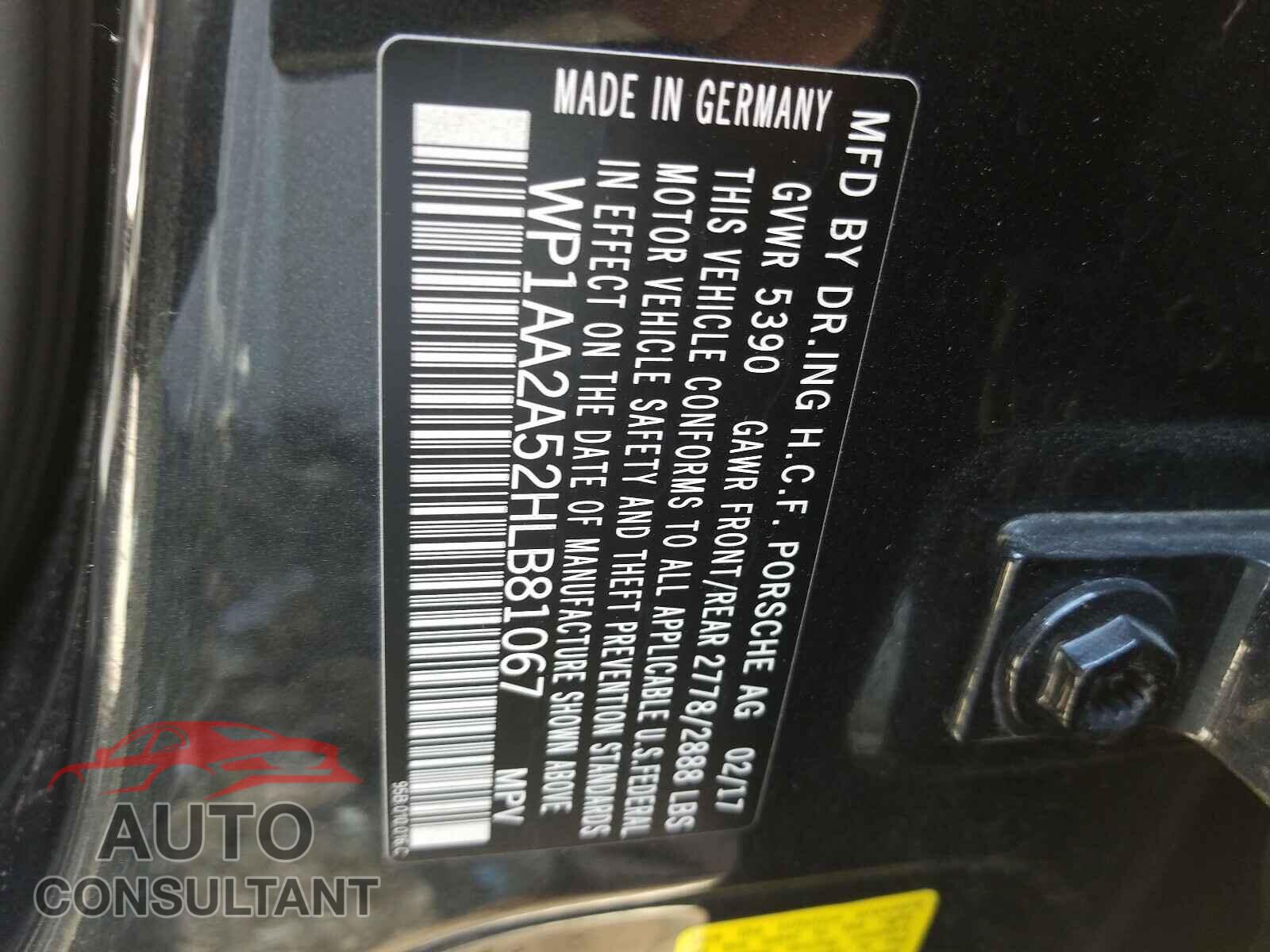 PORSCHE MACAN 2017 - WP1AA2A52HLB81067