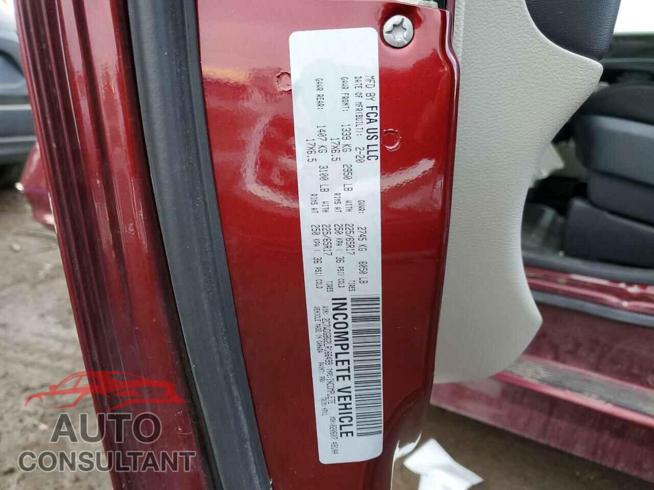 DODGE CARAVAN 2020 - 2C7WDGBG2LR166499