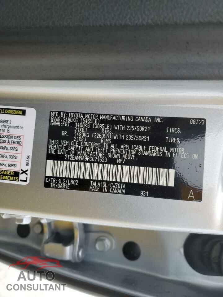 LEXUS RX350 2023 - 2T2BAMBA9PC021623