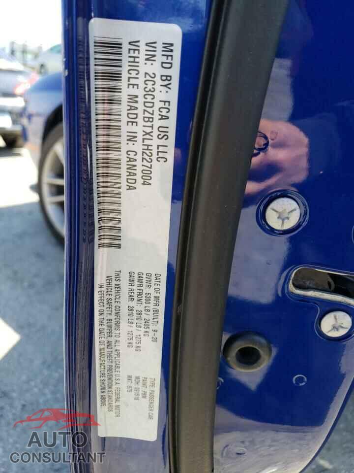 DODGE CHALLENGER 2020 - 2C3CDZBTXLH227004