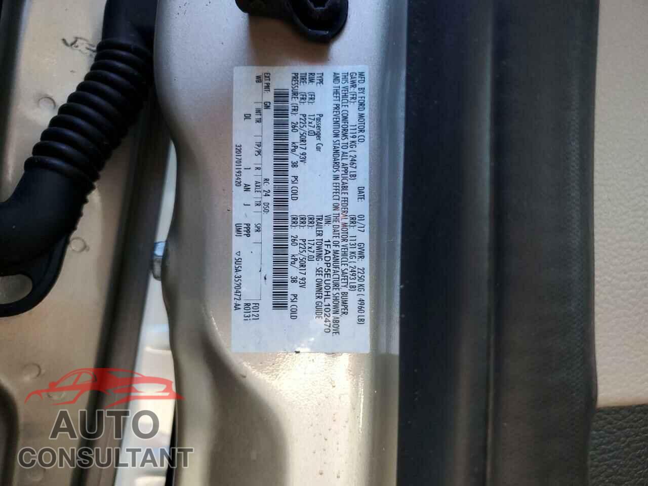 FORD CMAX 2017 - 1FADP5EU0HL102470
