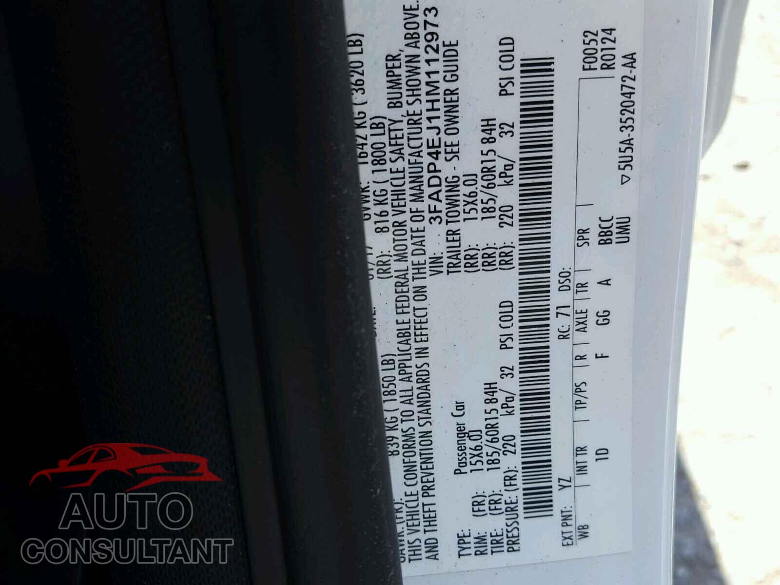 FORD FIESTA SE 2017 - 3FADP4EJ1HM112973