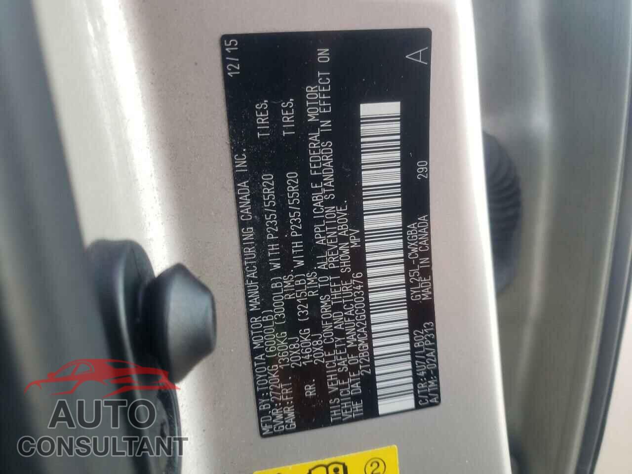 LEXUS RX450 2016 - 2T2BGMCA2GC003476