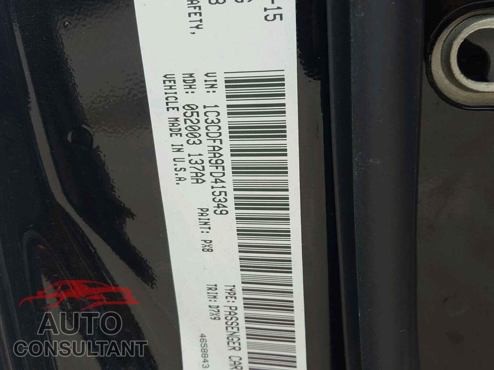 DODGE DART 2015 - 1C3CDFAA9FD415349