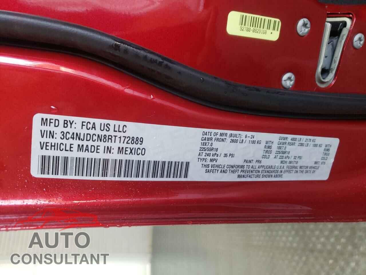 JEEP COMPASS 2024 - 3C4NJDCN8RT172889