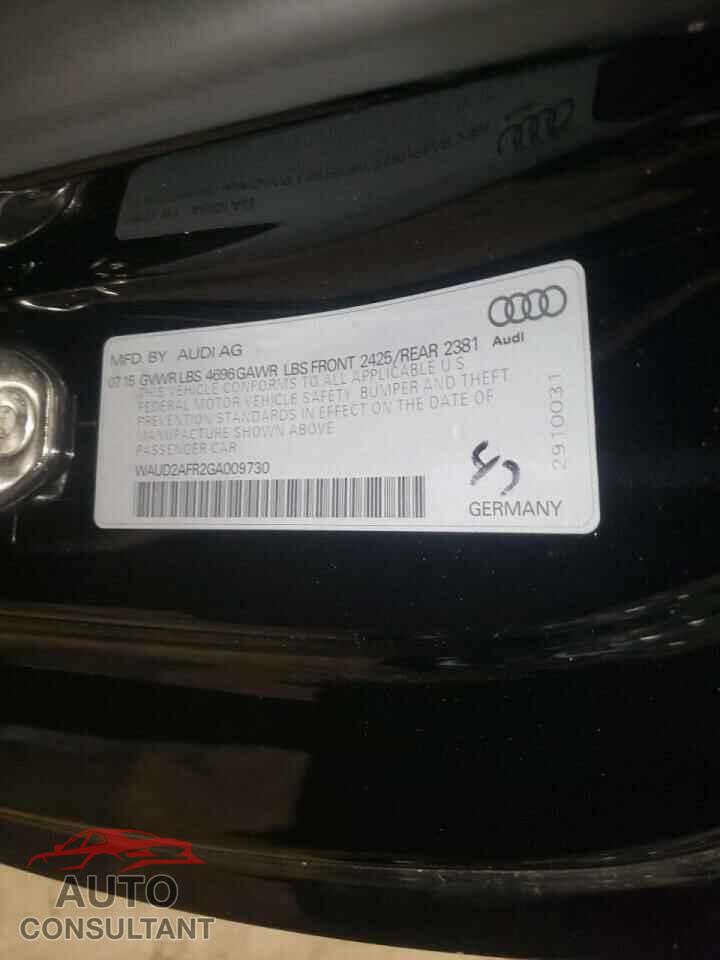 AUDI A5 2016 - WAUD2AFR2GA009730