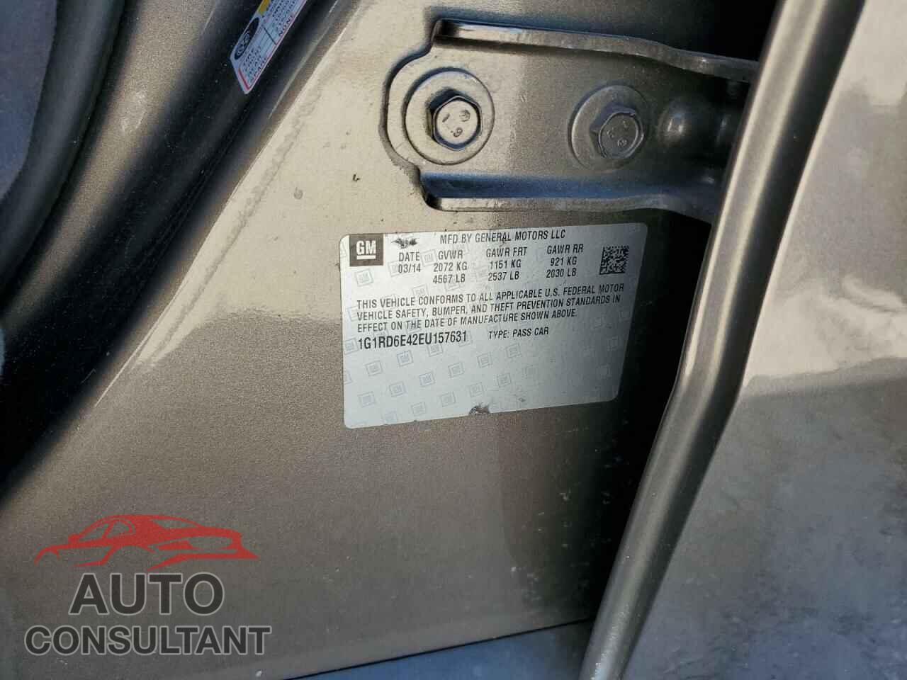 CHEVROLET VOLT 2014 - 1G1RD6E42EU157631