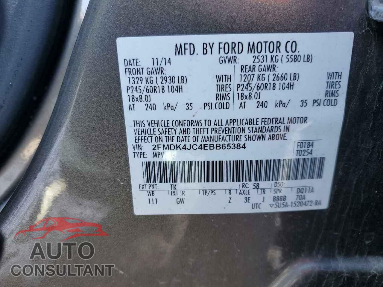 FORD EDGE 2014 - 2FMDK4JC4EBB65384