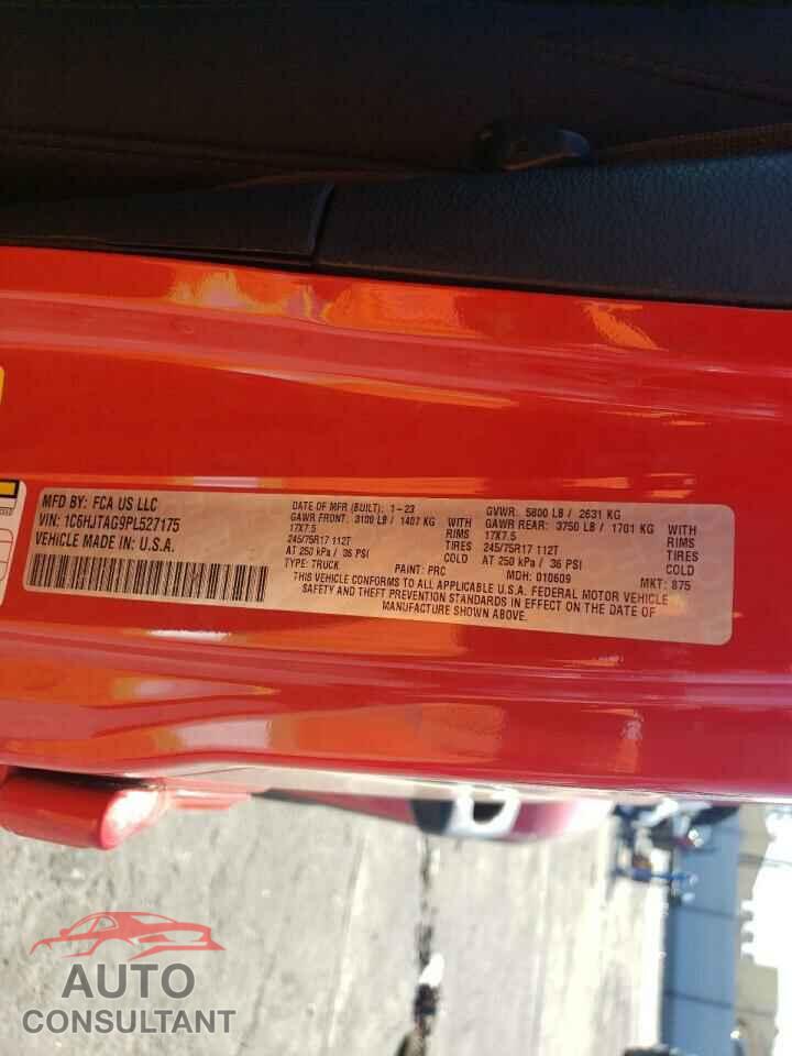 JEEP GLADIATOR 2023 - 1C6HJTAG9PL527175