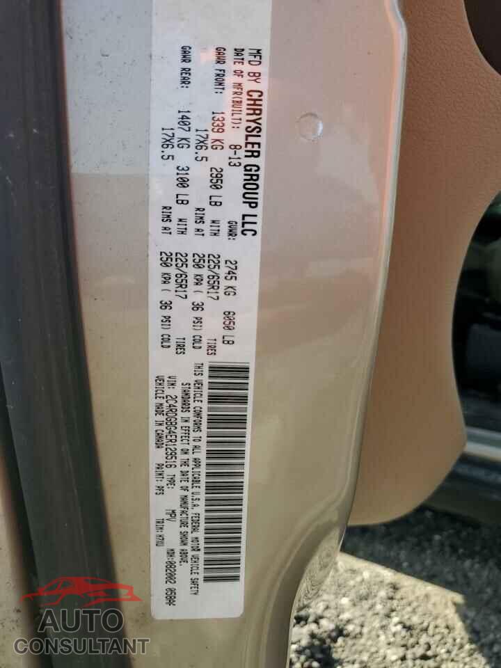 DODGE CARAVAN 2014 - 2C4RDGBG4ER129516