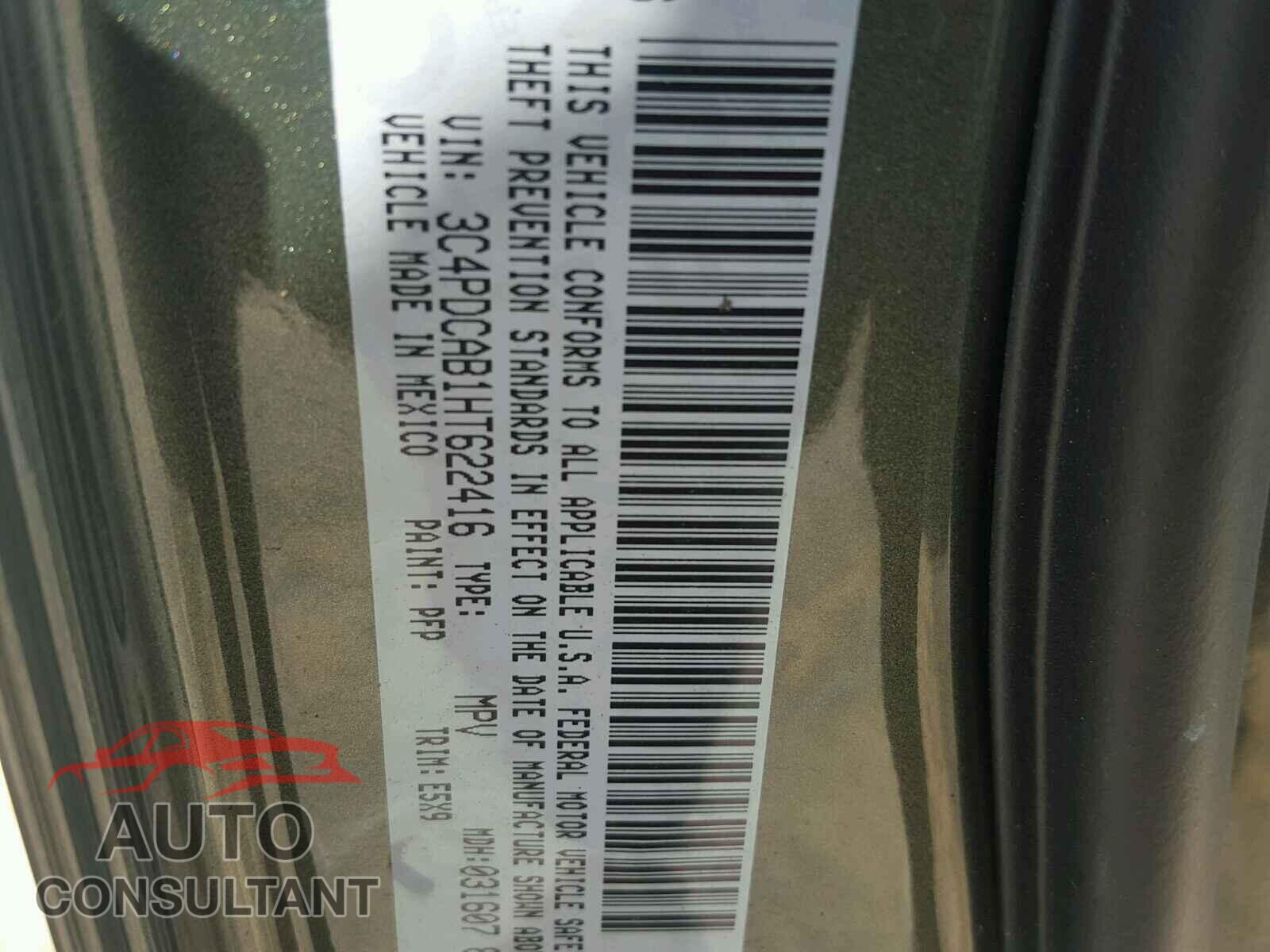 DODGE JOURNEY SE 2017 - 3C4PDCAB1HT622416