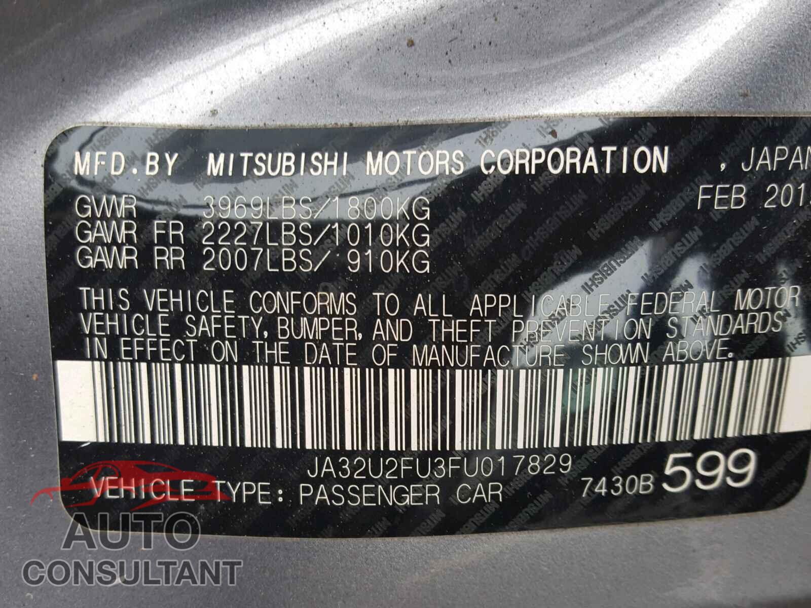 MITSUBISHI LANCER 2015 - JA32U2FU3FU017829