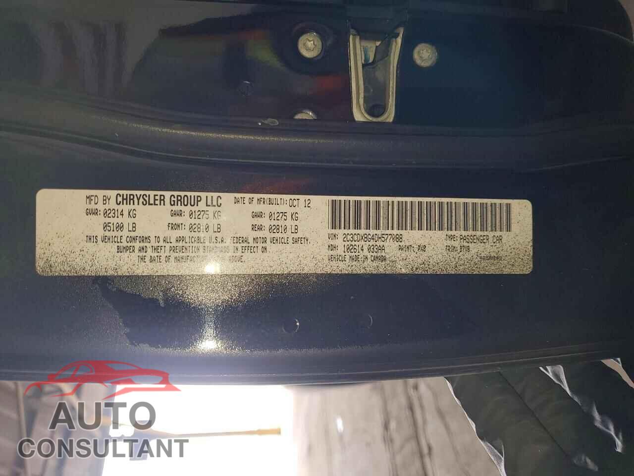DODGE CHARGER 2013 - 2C3CDXBG4DH577088