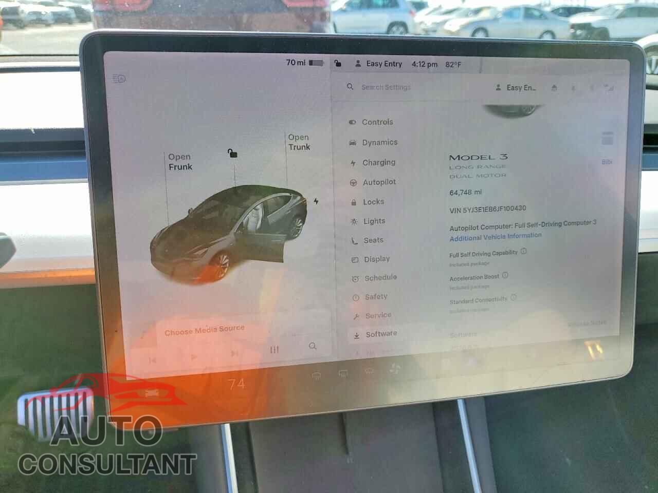 TESLA MODEL 3 2018 - 5YJ3E1EB6JF100430