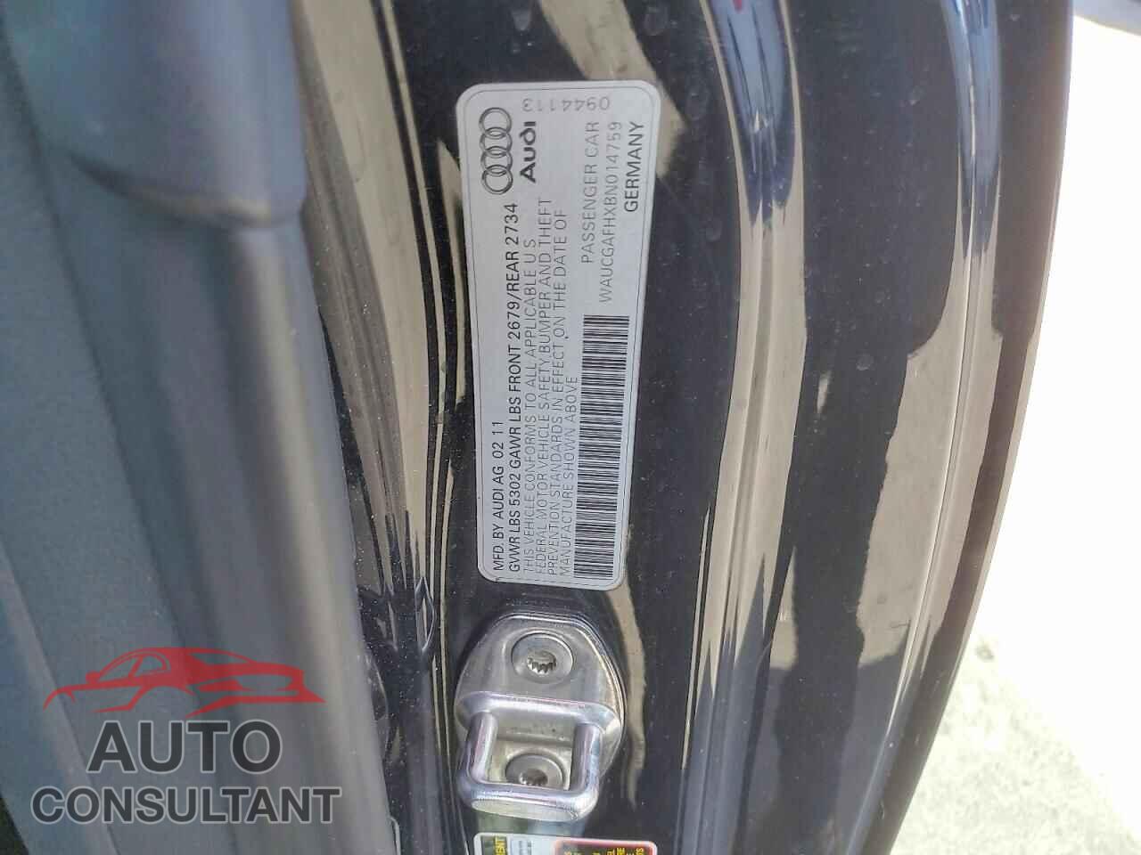 AUDI S5/RS5 2011 - WAUCGAFHXBN014759