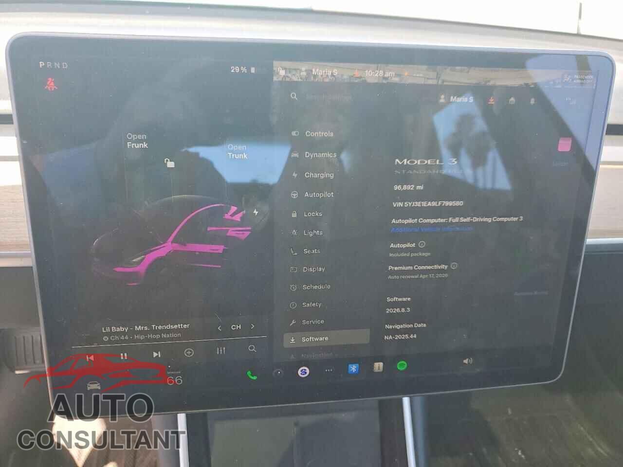 TESLA MODEL 3 2020 - 5YJ3E1EA9LF799580