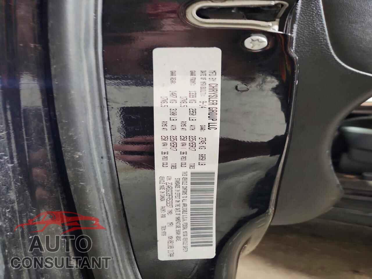 DODGE CARAVAN 2015 - 2C4RDGCG9FR523237