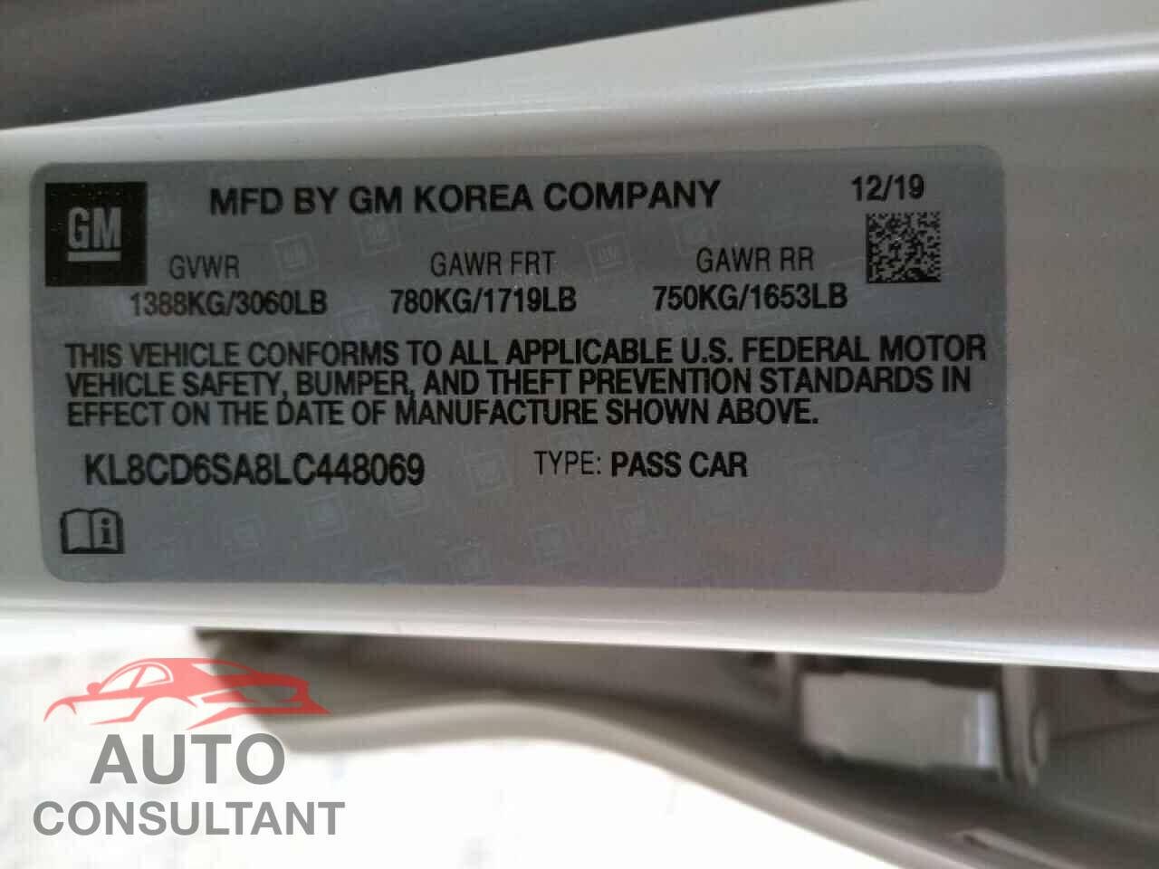 CHEVROLET SPARK 2020 - KL8CD6SA8LC448069