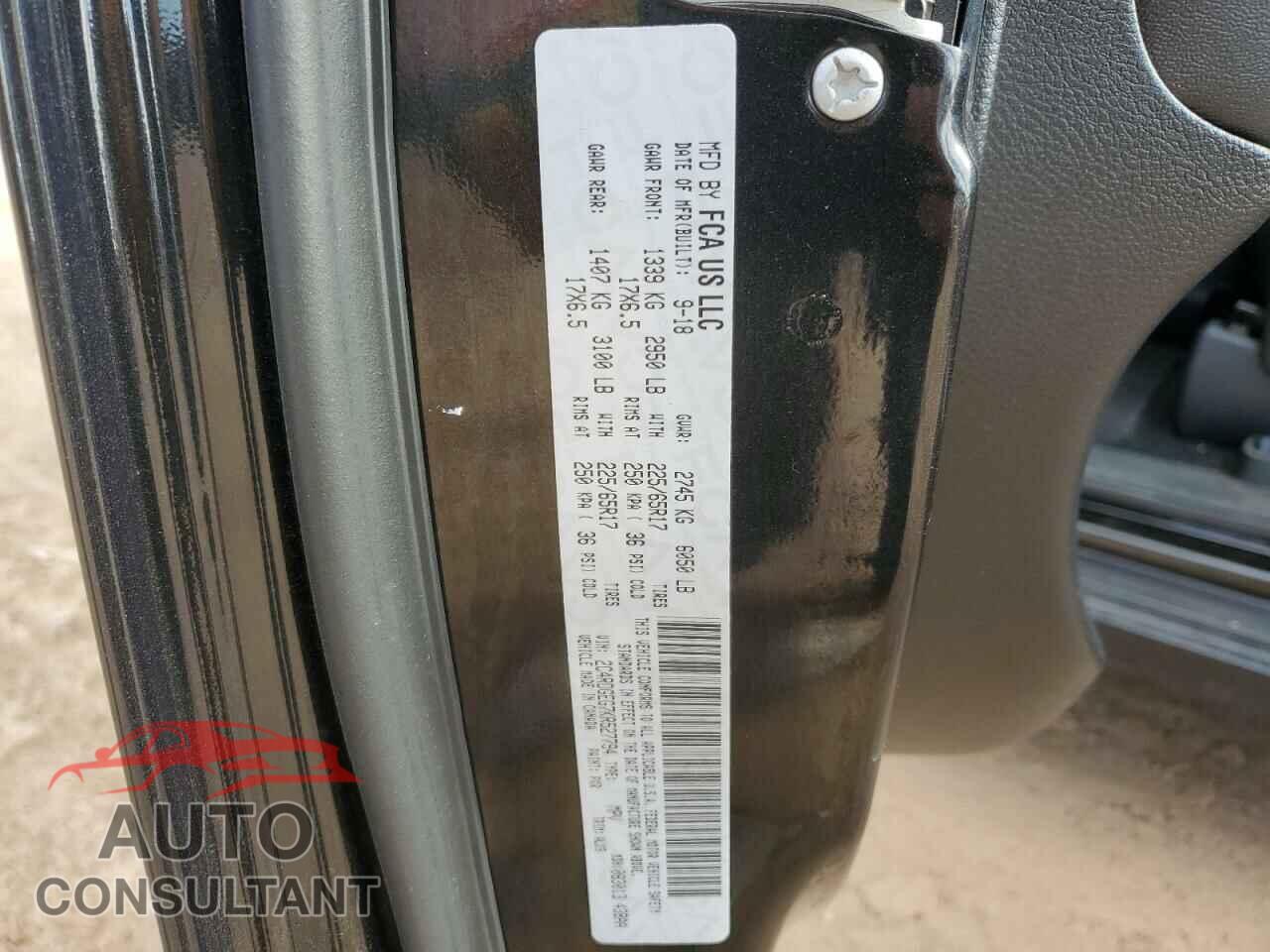 DODGE CARAVAN 2019 - 2C4RDGEG7KR527794