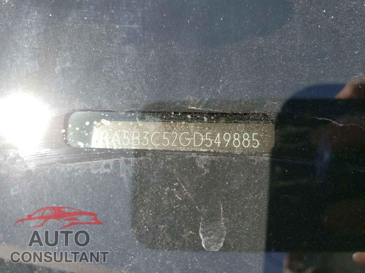 BMW 5 SERIES 2016 - WBA5B3C52GD549885