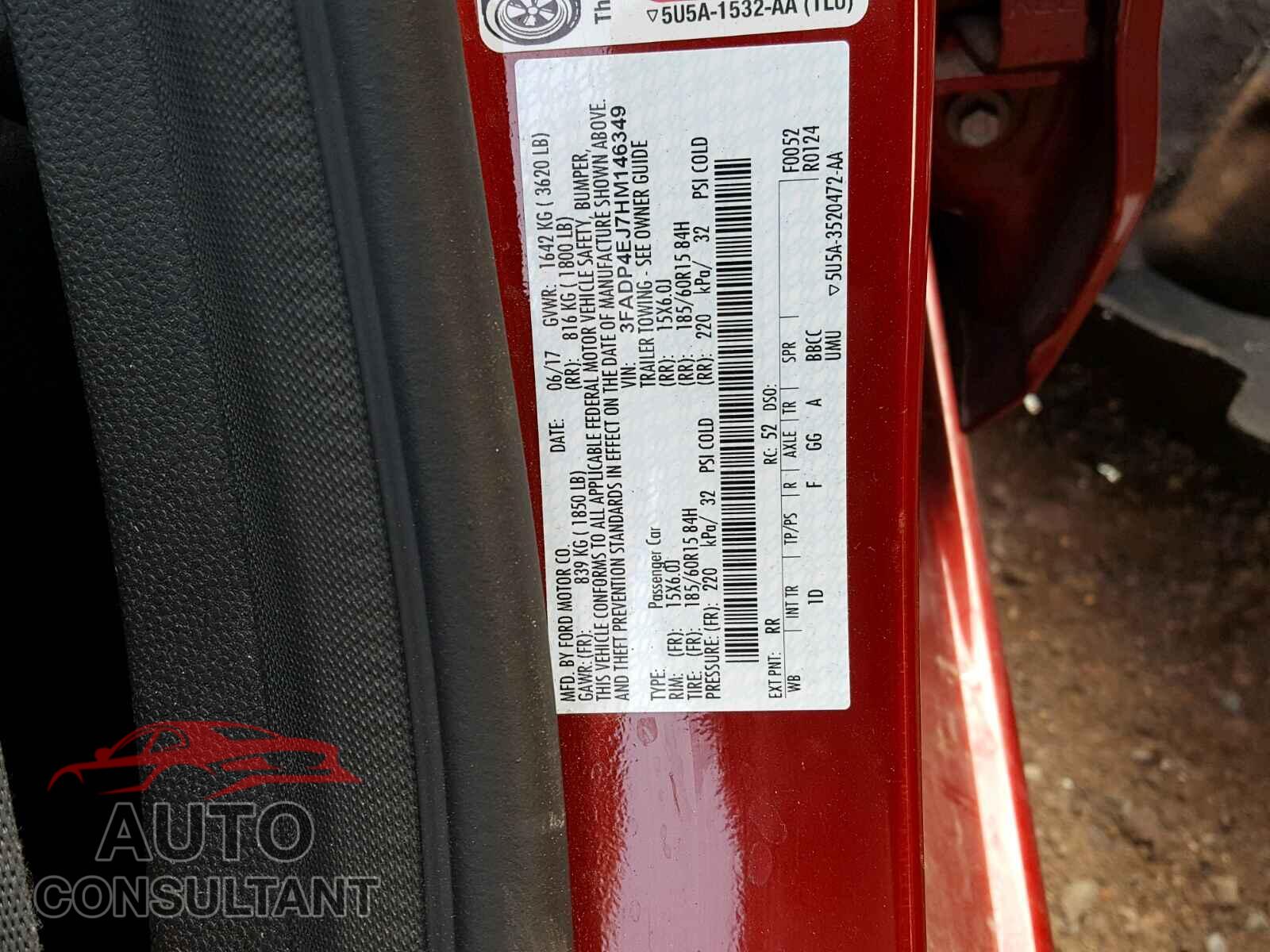 FORD FIESTA SE 2017 - 3FADP4EJ7HM146349