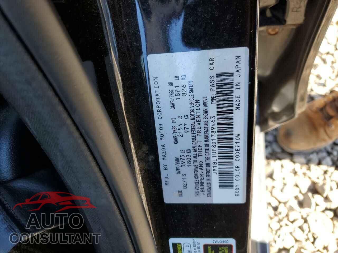 MAZDA 3 2013 - JM1BL1UP8D1789463