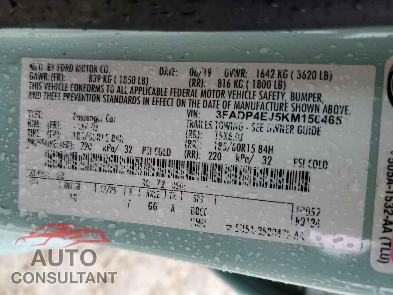 FORD FIESTA 2019 - 3FADP4EJ5KM156465