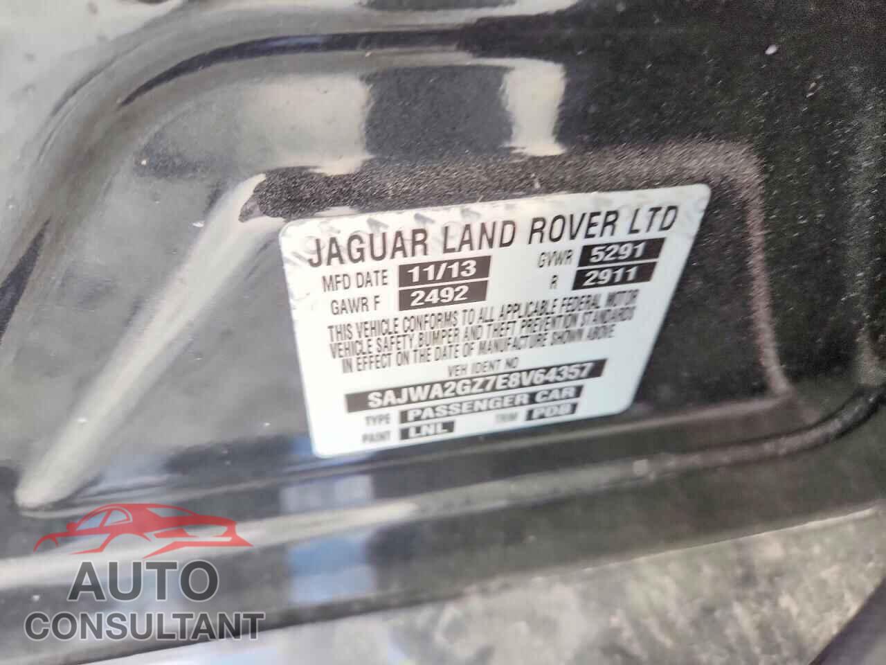 JAGUAR XJ 2014 - SAJWA2GZ7E8V64357