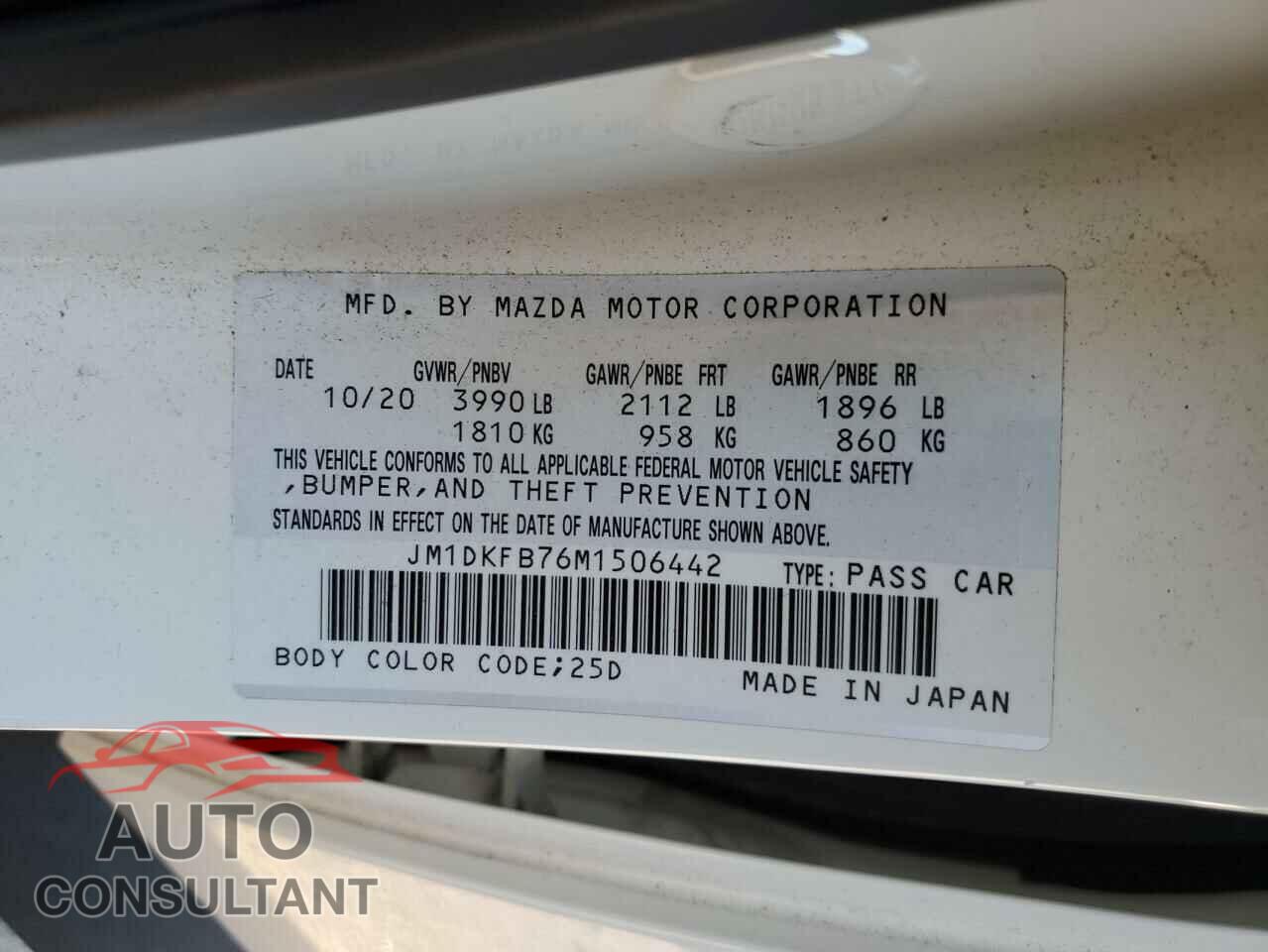 MAZDA CX-3 2021 - JM1DKFB76M1506442